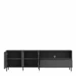 Furniture To Go Avenale 2 Door 1 Drawer Anthracite Wide TV Cabinet The Home and Office Stores