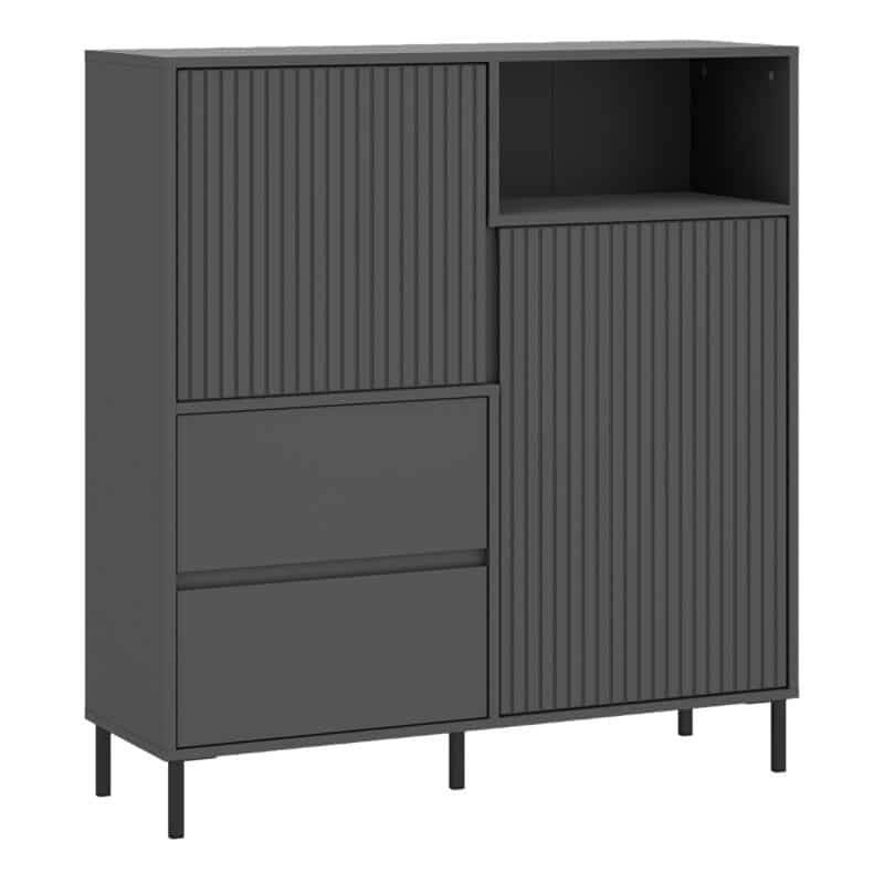 Furniture To Go Avenale 2 door 2 drawer anthracite sideboard