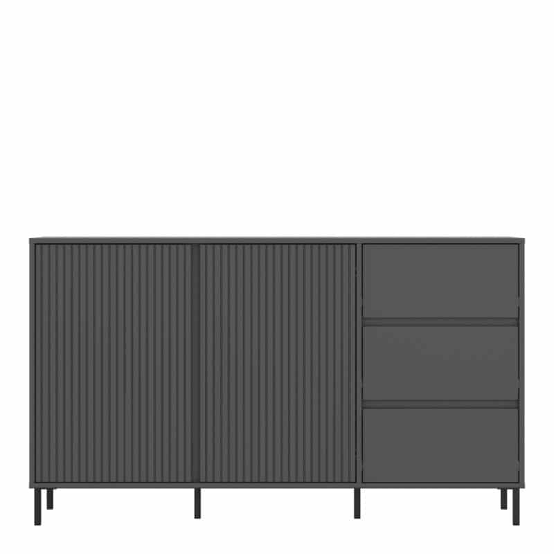 Furniture To Go Avenale 2 Door 3 Drawer Anthracite Sideboard The Home and Office Stores