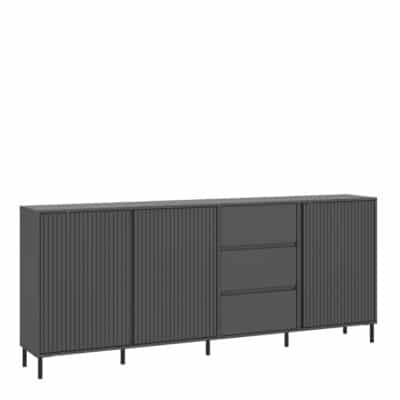 Furniture To Go Avenale 3 door 3 drawer anthracite sideboard