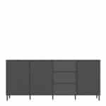 Furniture To Go Avenale 3 Door 3 Drawer Anthracite Sideboard The Home and Office Stores