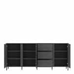 Furniture To Go Avenale 3 Door 3 Drawer Anthracite Sideboard The Home and Office Stores