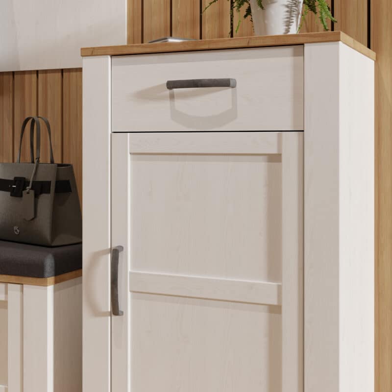 Furniture To Go Bohol 1 Door 1 Drawer White Shoe Cabinet The Home and Office Stores