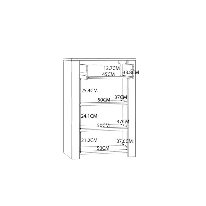 Furniture To Go Bohol 1 Door 1 Drawer White Shoe Cabinet The Home and Office Stores