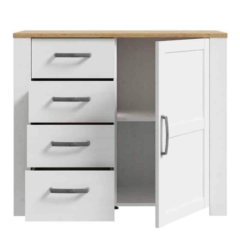 Furniture To Go Bohol 1 Door 4 Drawer White Chest The Home and Office Stores