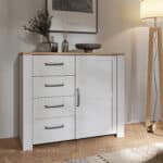 Furniture To Go Bohol 1 Door 4 Drawer White Chest The Home and Office Stores