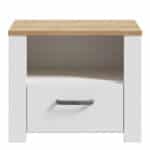 Furniture To Go Bohol 1 Drawer White Bedside Table The Home and Office Stores