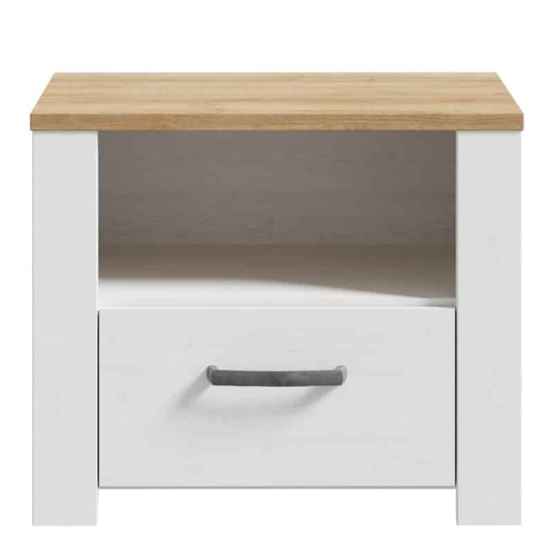 Furniture To Go Bohol 1 Drawer White Bedside Table The Home and Office Stores