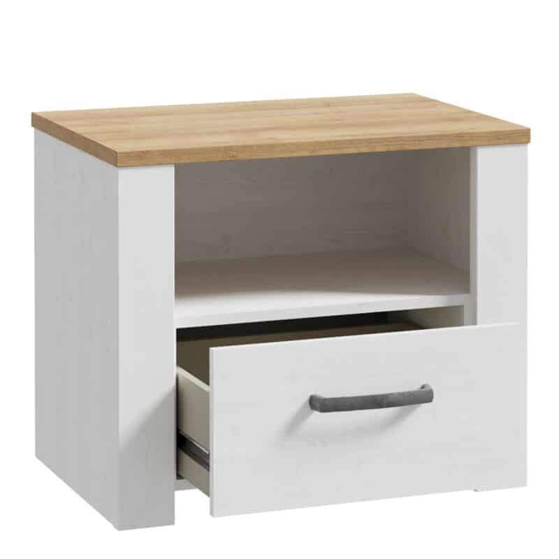 Furniture To Go Bohol 1 Drawer White Bedside Table The Home and Office Stores