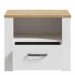 Furniture To Go Bohol 1 Drawer White Bedside Table The Home and Office Stores
