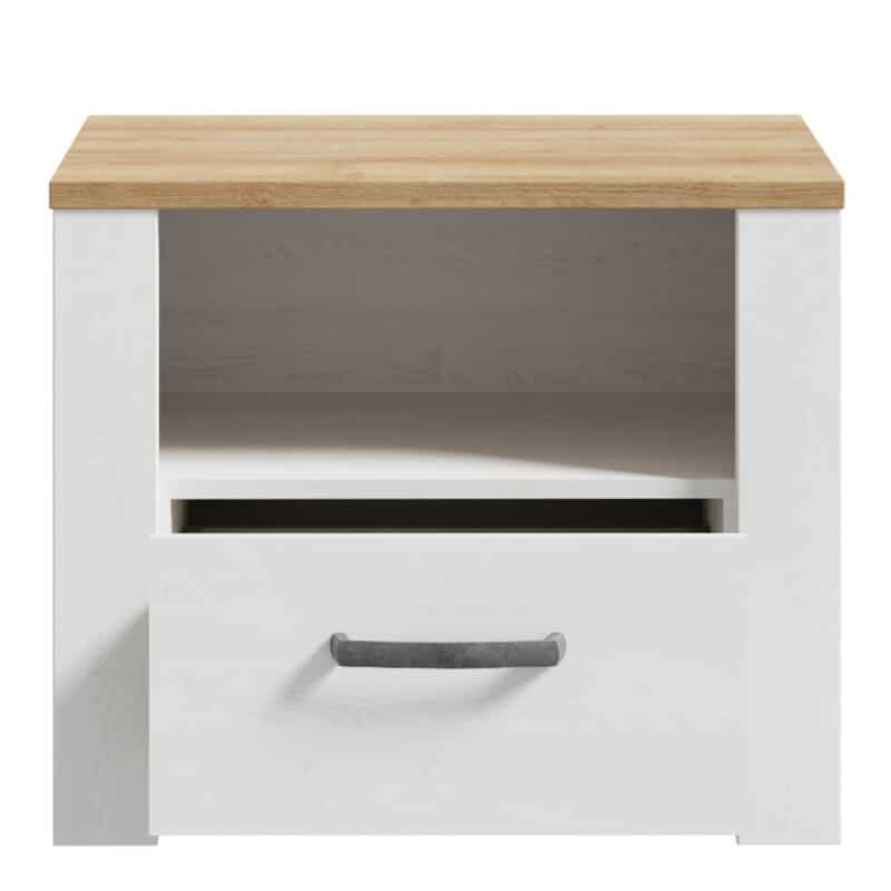Furniture To Go Bohol 1 Drawer White Bedside Table The Home and Office Stores