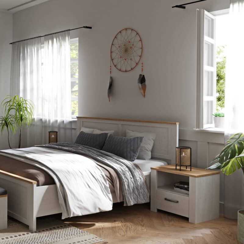 Furniture To Go Bohol 1 Drawer White Bedside Table The Home and Office Stores