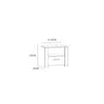 Furniture To Go Bohol 1 Drawer White Bedside Table The Home and Office Stores