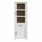 Furniture To Go Bohol 2 Door 1 Drawer Narrow White Display Cabinet The Home and Office Stores