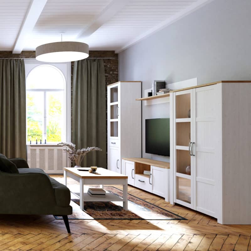 Furniture To Go Bohol 2 Door 1 Drawer Narrow White Display Cabinet The Home and Office Stores