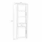 Furniture To Go Bohol 2 Door 1 Drawer Narrow White Display Cabinet The Home and Office Stores