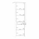 Furniture To Go Bohol 2 Door 1 Drawer Narrow White Display Cabinet With LED Lighting The Home and Office Stores