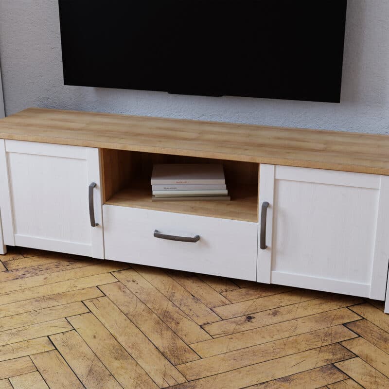 Furniture To Go Bohol 2 Door 1 Drawer White TV Cabinet The Home and Office Stores