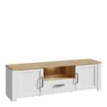 Furniture To Go Bohol 2 door 1 drawer white tv cabinet with led lighting