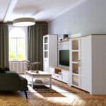 Furniture To Go Bohol 2 Door 1 Drawer White TV Cabinet With LED Lighting The Home and Office Stores