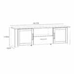 Furniture To Go Bohol 2 Door 1 Drawer White TV Cabinet With LED Lighting The Home and Office Stores