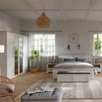 Furniture To Go Bohol 2 Door 2 Mirrored Door White Wardrobe The Home and Office Stores