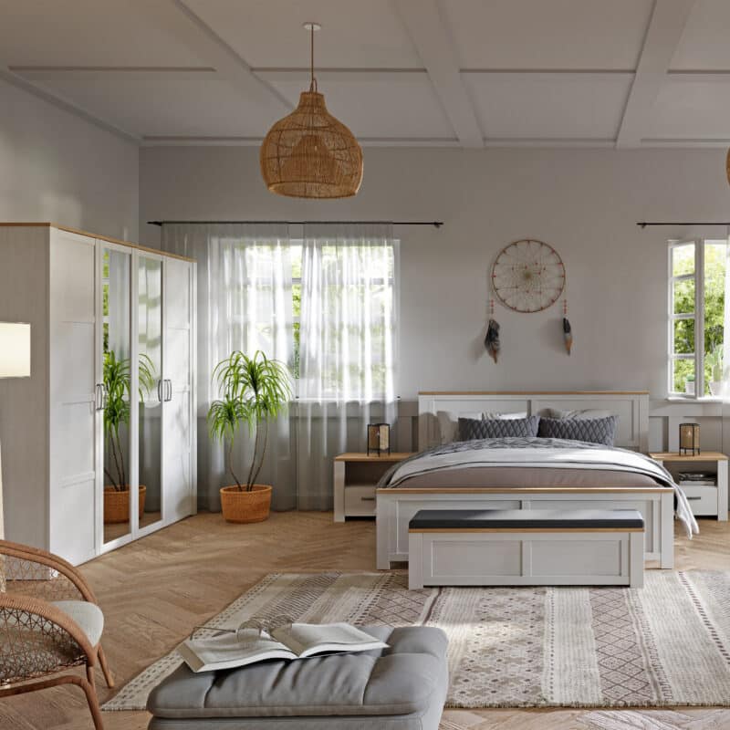 Furniture To Go Bohol 2 Door 2 Mirrored Door White Wardrobe The Home and Office Stores