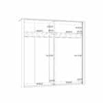 Furniture To Go Bohol 2 Door 2 Mirrored Door White Wardrobe The Home and Office Stores