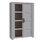 Furniture To Go Bohol 2 door grey display cabinet