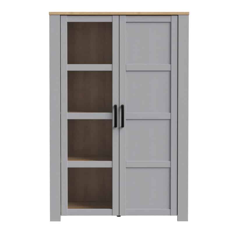 Furniture To Go Bohol 2 Door Grey Display Cabinet The Home and Office Stores