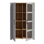 Furniture To Go Bohol 2 Door Grey Display Cabinet The Home and Office Stores