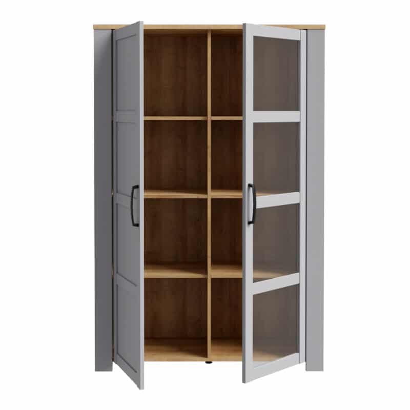 Furniture To Go Bohol 2 Door Grey Display Cabinet The Home and Office Stores