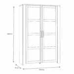 Furniture To Go Bohol 2 Door Grey Display Cabinet The Home and Office Stores