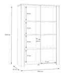 Furniture To Go Bohol 2 Door Grey Display Cabinet The Home and Office Stores
