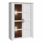 Furniture To Go Bohol 2 door white display cabinet with led lighting
