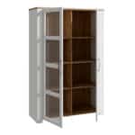 Furniture To Go Bohol 2 Door White Display Cabinet With LED Lighting The Home and Office Stores