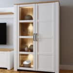 Furniture To Go Bohol 2 Door White Display Cabinet With LED Lighting The Home and Office Stores