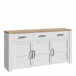 Furniture To Go Bohol 3 door 3 drawer white sideboard