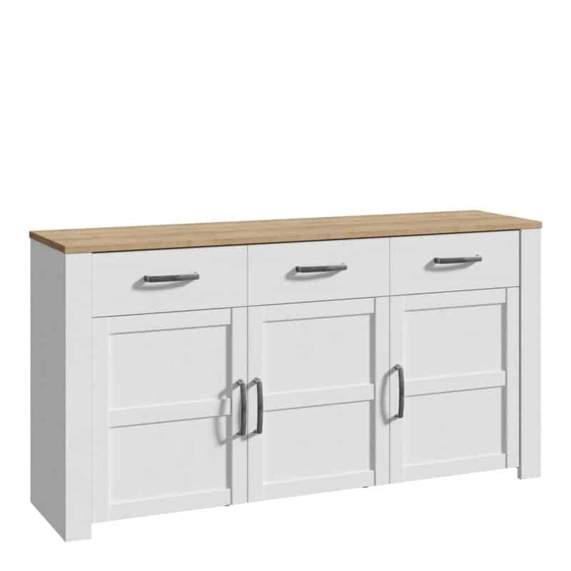 Furniture To Go Bohol 3 door 3 drawer white sideboard