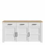 Furniture To Go Bohol 3 Door 3 Drawer White Sideboard The Home and Office Stores