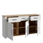 Furniture To Go Bohol 3 Door 3 Drawer White Sideboard The Home and Office Stores