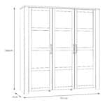 Furniture To Go Bohol 3 Door Large Grey Display Cabinet With LED Lighting The Home and Office Stores