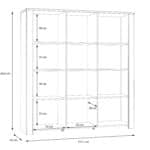 Furniture To Go Bohol 3 Door Large Grey Display Cabinet With LED Lighting The Home and Office Stores
