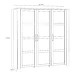 Furniture To Go Bohol 3 Door Large White Display Cabinet The Home and Office Stores