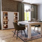 Furniture To Go Bohol 3 Door Large White Display Cabinet With LED Lighting The Home and Office Stores