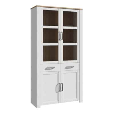 Furniture To Go Bohol 4 door 2 drawer white display cabinet