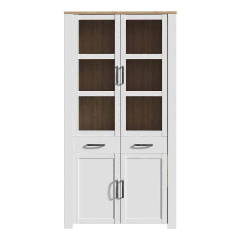 Furniture To Go Bohol 4 Door 2 Drawer White Display Cabinet The Home and Office Stores