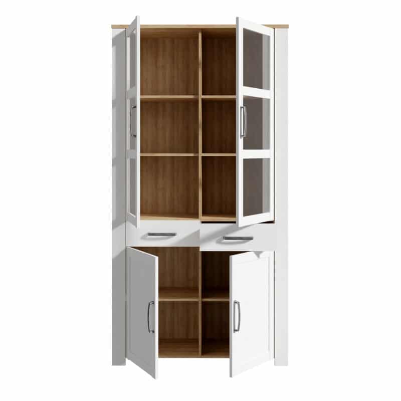 Furniture To Go Bohol 4 Door 2 Drawer White Display Cabinet The Home and Office Stores