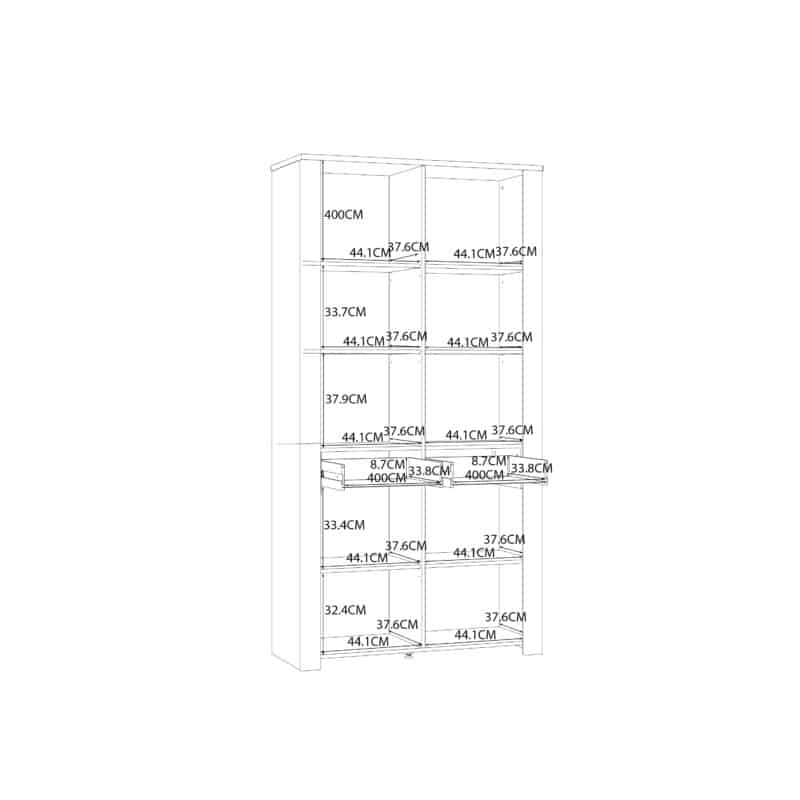 Furniture To Go Bohol 4 Door 2 Drawer White Display Cabinet The Home and Office Stores