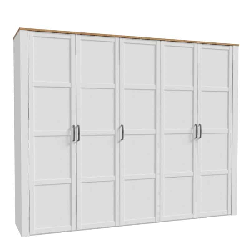 Furniture To Go Bohol 5 door white wardrobe